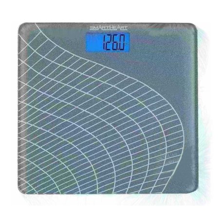 SMARTHEART SmartHeart Talking Digital Scale | Audible results in English (lbs/kg) or Spanish (kg | 438 lbs / 199 kg Capacity | Tempered Glass Auto-On | Backlit display 19-103